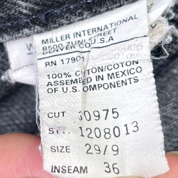 Vintage Western Rockies Rocky Mountain Black Jeans 29/9 - Size 24 x 35 - Picture 4 of 11